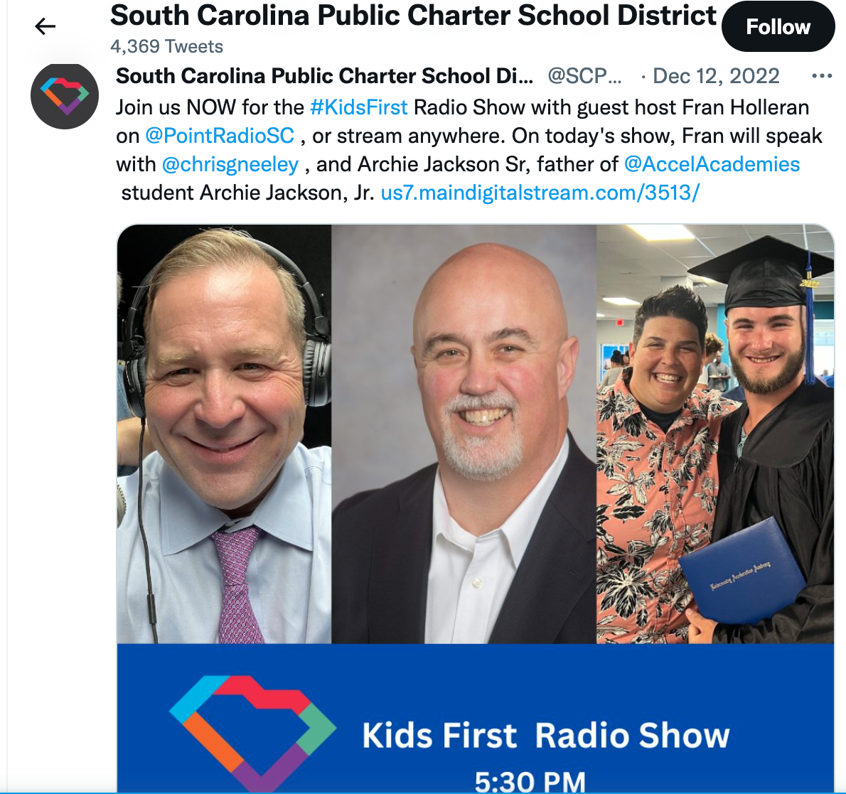 Parent of student at Lowcountry Acceleration Academy shares appreciation and support of flexible public charter high school